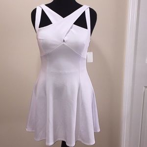 Cross strap mini dress